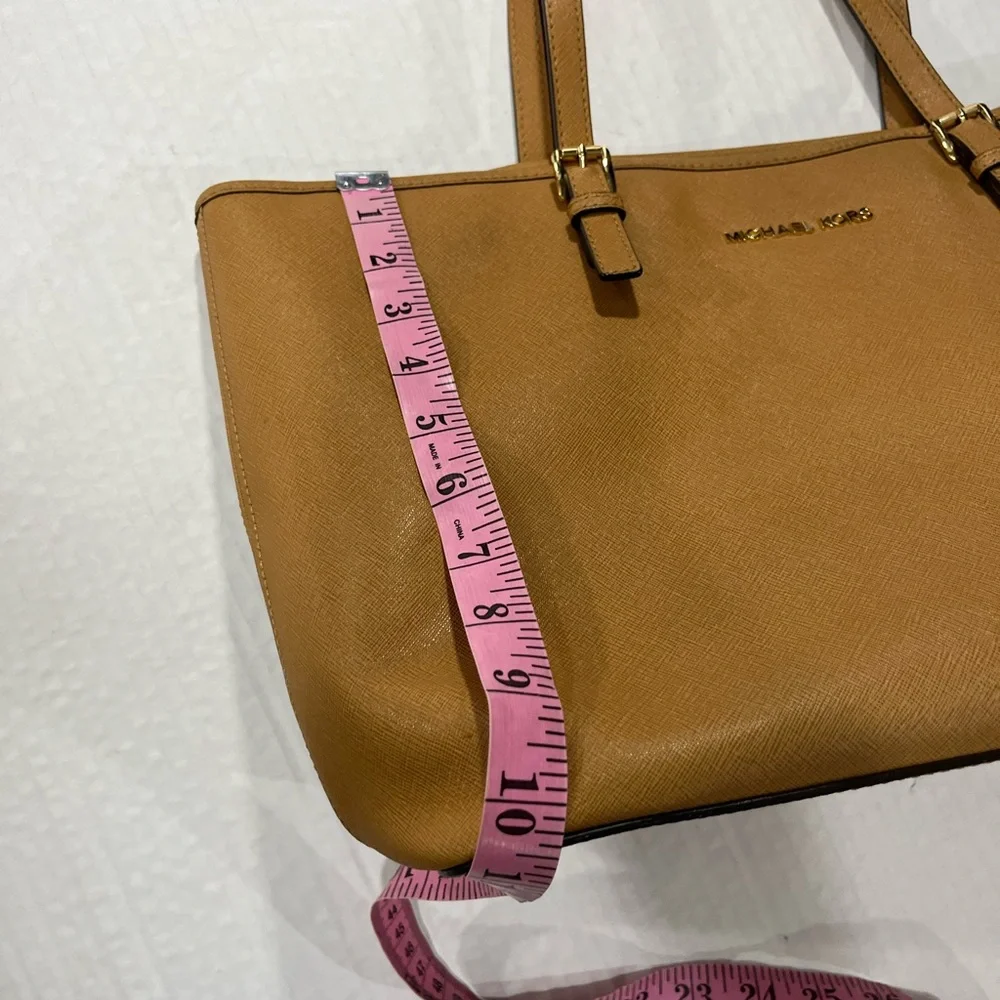 MICHAEL KORS MUSTARD LEATHER TOTE SHOULDER BAG